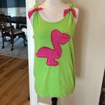 Comfort Colors Oversized Beach Tank Lime Green Pink Pelican Photo 2