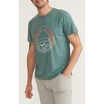 Marine layer Shirt Men XL Signature Crew Graphic Tee Top Green Ski Snowboard NWT Photo 3