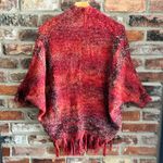 Anthropologie Sleeping On Snow Red Wool Fringe Cocoon Cardigan Sweater Photo 4
