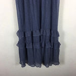 Lulus NWT  Know Your Heart Dusty Blue Polka Dot Ruffled Midi Dress Medium Photo 13