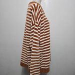 ANDRÉE BY UNIT Brown White Stripe Chenille Henley Sweater Plus Size 1X Photo 3
