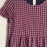 Madewell Short-Sleeve Tiered Mini Dress in Gingham Check Photo 6