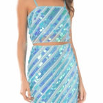 Dress the Population  Blue Sequin Set Photo 0