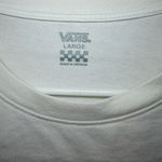 Vans  White Long Sleeve Tee with Floral Accents Y2K streetwear checkered top Photo 3