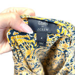 J.Crew  x Drake’s of London Giraffe Print Cotton‎ Blouse Size 4 Photo 7