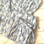 Liz Claiborne  L/G Women’s Light Blue Floral Print Pajamas Set Pjs Size Large Photo 1