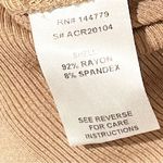 Acoa Size Large Tan Nude Long Sleeve Square Neck Ribbed Snap Bodysuit Photo 3