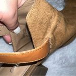 Cato  Tan Suede Bootie Back Strap Peep Toe Heel size 9 Photo 5