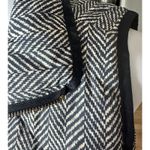 Women's J. Crew Quilted Down Herringbone Puffer Vest, Black & White, Small Photo 6