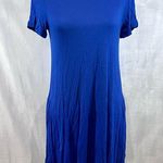 JKLA short sleeve royal blue dress and long sleeve black cardigan size medium Photo 2