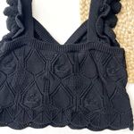 Chelsea and Violet  Black Crochet Tank Top Photo 5