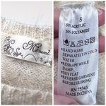 Mizumi Ivory Beaded Fuzzy Sweater Embellished Long Sleeve Soft Knit Size Small White Photo 2