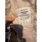 Athleta  Downtown Parka Jacket Womens Sz S Baby Pink Hooded Down Puffer Coat EUC Photo 5