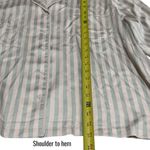 Victoria's Secret NEW  Light Pink and Green Striped Button Satin Pajama Shirt XL Photo 8