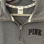 PINK - Victoria's Secret Gray Victoria’s Secret PINK Quarter Zip Up Crewneck Jacket Women’s Size Medium! Photo 3