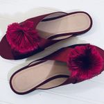 AD & Daughters  Harthe Satin Pom Pom Slides Photo 1