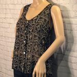 B Jewel B. Jewel Semi-Sheer Tank Top Lace Inset M Photo 3