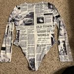 Chic Me Newspaper long sleeve body suit Photo 1
