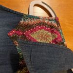 ROPER Womens Western Shirt Blue Denim Sleeveless Shoulder Detail Snaps NWT Large Photo 2