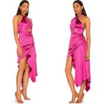 Elliatt Revolve Caroline Dress Women's Large Ruby Asymmetrical Halter Party NWT Photo 2