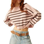 Free People  Easy Street Cropped Striped Sweater Photo 0