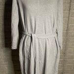 Pure Jill Gray Midi Length Belted Waist Casual Sweater Dress Size Medium Gray Photo 0
