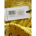 We Wore What Yellow Floral Print On Off Shoulder Smocked Boho Maxi Dress S NWT Photo 11