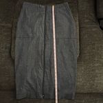 Halogen  Stretch Denim Full Zip Front Plaque Pocket Skirt Photo 13