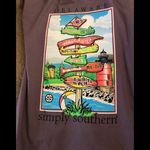 Simply Southern  Delaware LS Crewneck Tee Plum M Graphics Long Sleeve Crewneck Photo 1