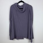 We The Free Free People  Juicy Long Sleeve Cowl Neck Top Size Large Purple Smoke Photo 1