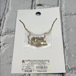 Target NWT Gold Tone Whimsical Quartz Necklace with Gold Tone Charms and Turquoise Photo 2