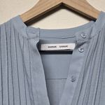 Samsoe Samsoe Elm‎ Pintuck Oversized Shift Dress Sz XXS Dusty Blue Lagenlook Photo 5