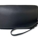 Black Vegan Leather Wristlet & Cell Phone Holder Photo 0