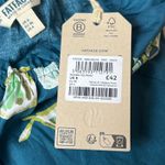 FatFace Ronnie Fig Print Teal Blue Puff Sleeve Blouse Women's 4 Photo 4