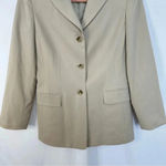 Talbots Vintage  Blazer Wool Blend Womens Petite Size 2 Cream Career Business‎ Photo 2