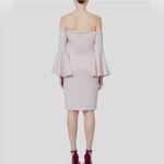 Betsey Johnson Betsey Johnson Women's Pink Off-Shoulder Bell Sleeve Sheath Dress. Size: 4 Photo 2