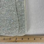 Vintage Handmade Floral Beaded Sequins Satin‎ Clutch White Photo 7