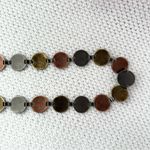 Vintage Metal Mixed Color Hammered Round Coin Plate Chain Link Belt One Size Photo 8