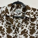 Holiday By Emma Mulholland Women’s Cow Print Button Up Shirt Size XS Cowgirl White Photo 1