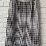 Sag Harbor Womens Wool Blend Black and White Houndstooth Pencil Skirt Vintage Photo 0