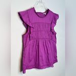 Rails Filomena Berry Purple Cotton Ruffle Sleeve Top Shirt Blouse Photo 5