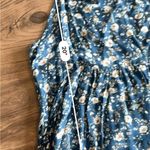 American Eagle  blue floral babydoll tank top Photo 3