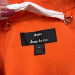 Dennis Basso Dennis By  Bright Orange Hooded Zip Front Rain Coat Size Medium Photo 1