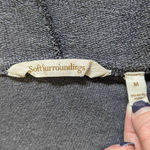 Soft Surroundings  Oasis Terrycloth Hoodie Charcoal Gray Womens Medium Hooded Top Photo 3