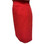 Lands' End Women's Crimson Dawn Woven Textured‎ Pencil Skirt Size 12 Orange NWT Red Photo 5
