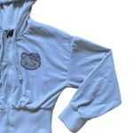 Hello Kitty  Forever 21 White Velour Jacket Crop Rhinestone Women’s Large A10 Photo 1