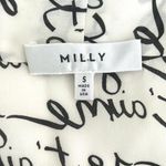 Milly Sia Sleeveless Tie Neck Blouse Je T'aime Blouse White Black Size S Photo 4