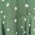 Anthropologie 11.1 TYLHO Green Ladybug Print Button Front Tunic - Small Photo 5