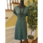 Last Exit Green Casual Dress SZ 1X W/ Necklace Set Photo 7