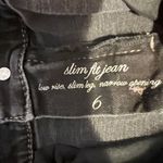 Elie Tahari Black Slim Fit Jeans Low Rise Narrow Leg Designer Denim Size 6 Photo 2